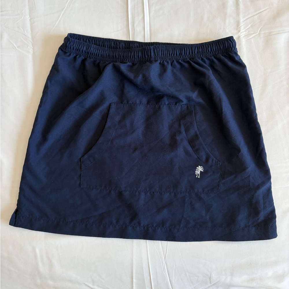 Bikini Village Navy Blue Skirt/Swim Coverup with Front Pocket